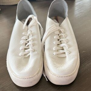 Sam Edelman Poppy White Leather Lace-Up Sneakers size 10